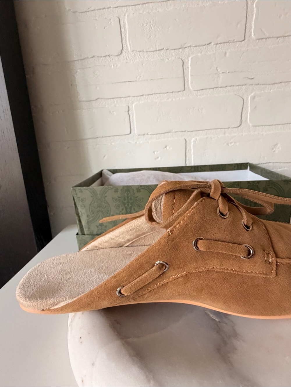 Women’s Suede Lace-Up Casual Shoe, Brown Suede, size 9, New in Box - Picture 4 of 7